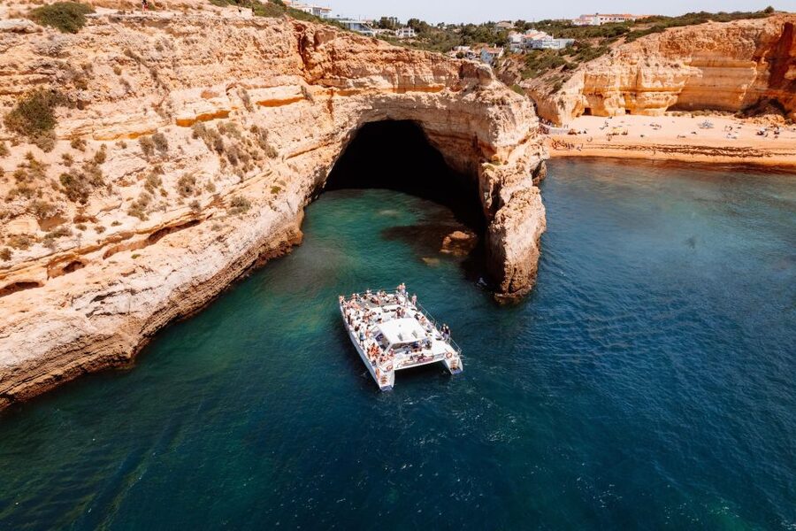 Albufeira: Caves and Coastline Catamaran Cruise to Benagil - Starting at Albufeira Marina, and why timing feels good