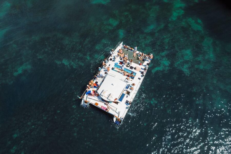 Albufeira: Caves and Coastline Catamaran Cruise to Benagil - The swimming stop, when it happens and how to enjoy it