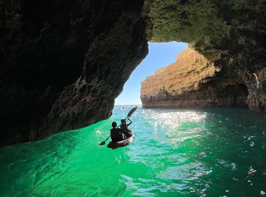 Albufeira: Hidden Beaches & Cliffs Guided Kayak Cave Tour - Sea caves and hidden beaches from Praia do Castelo