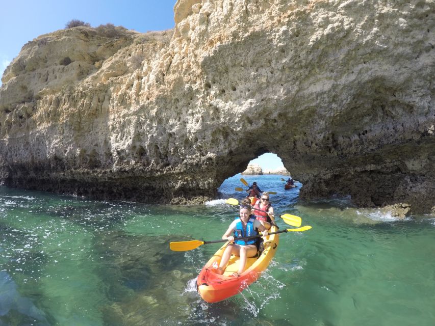 Albufeira: Hidden Beaches & Cliffs Guided Kayak Cave Tour - Praia da Coelha, Praia do Ninho das Andorinhas, and Praia dos Arrifes