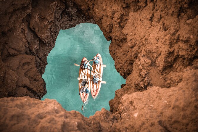 Albufeira Kayak Cave Tour – Hidden Beaches & Cliffs - Route and timing: from Praia da coelhinha to Praia do Castelo