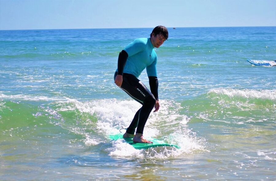 Albufeira: Surfing Lesson at Galé Beach - Finding the Surf4Fun Meeting Point at the Pier