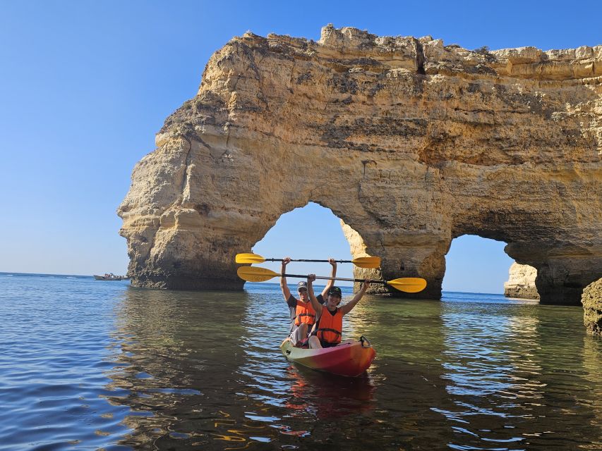 Algarve: 2-Hour Benagil Kayak Rental - Marinha Beach in the same tour: the payoff after the cave wow