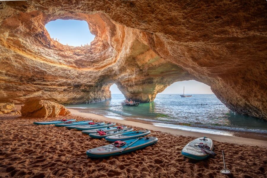 Algarve: Benagil Caves SUP Tour since 2016 - Meet at Praia de Benagil, get geared up, and learn fast