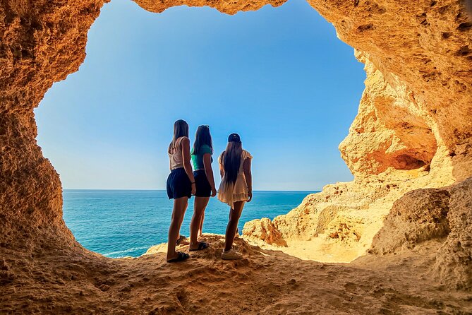 Benagil Cave Tour From Faro - Discover The Algarve Coast - Algar Seco: cliffs, sea views, and a guided setup