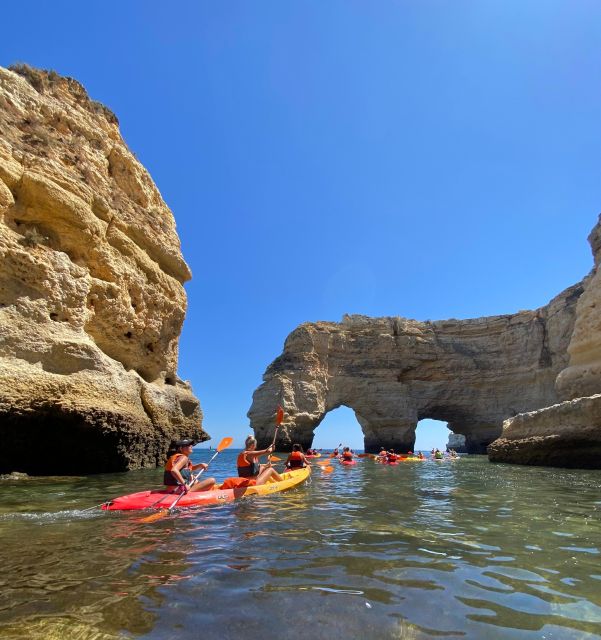Benagil: Caves, Coves & Secret Beaches Guided Kayaking Tour - Where you start: O Pescador Benagil meeting point and quick gearing up