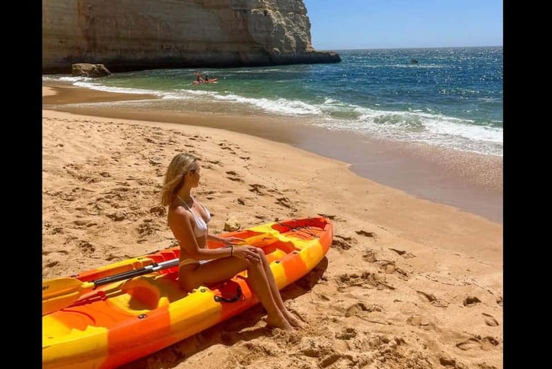Benagil: Guided Kayak Tour inside caves and Praia da Marinha - Benagil Sea Cave: the famous limestone moment up close