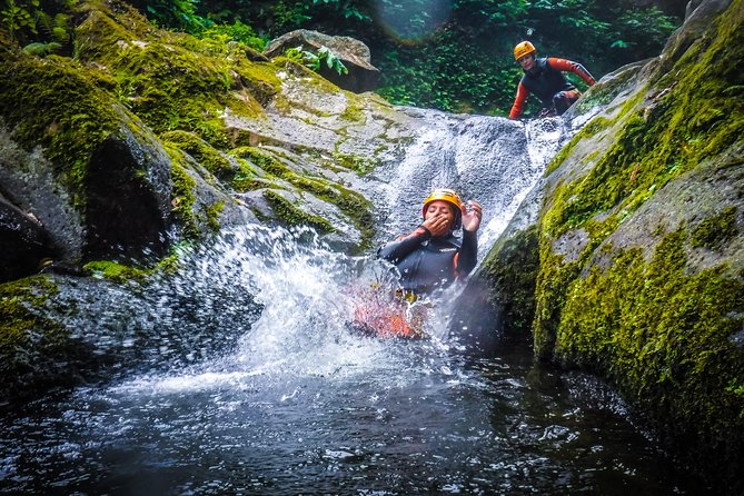 Canyoning Experience in Ribeira dos Caldeirões Sao Miguel -Azores - The uphill part: short, but it tells you if canyoning fits your body