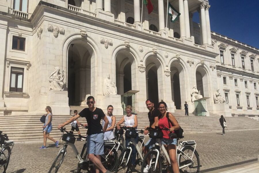 Central Lisbon 3-Hour Guided E-Bike Tour - The Tagus River Bike Lane and Time Out Market Passing Moment