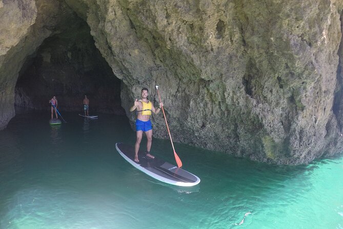 Cliffs & Caves Stand Up Paddle Adventure - Entering The Water at Praia da Coelha, Then Chasing Cliffs and Caves