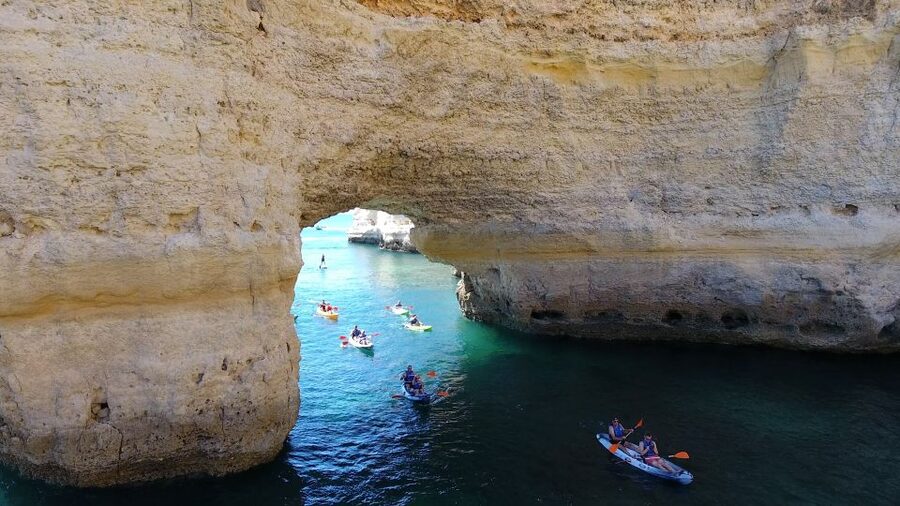 From Albufeira: Benagil Hidden Caves Tour by Kayak - Albufeira on the water, how the route keeps things varied