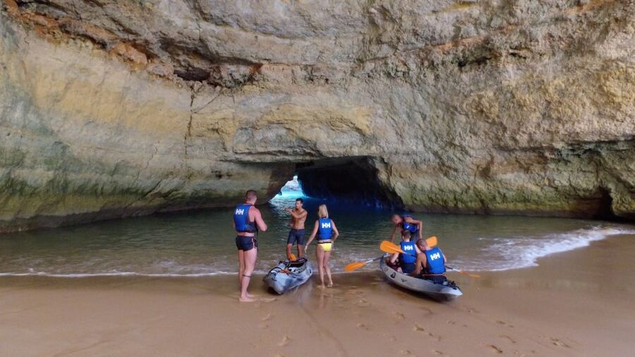 From Albufeira: Benagil Hidden Caves Tour by Kayak - Swim time after kayaking, a refreshing payoff when conditions allow