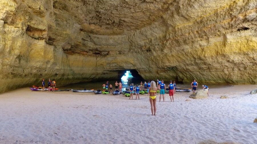 From Albufeira: Benagil Hidden Caves Tour by Kayak - Guides and group control, you feel taken care of in the caves