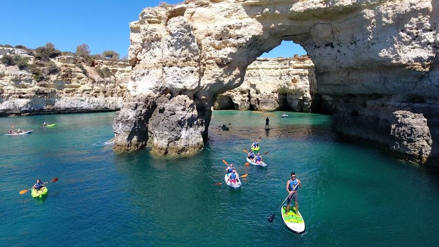 From Albufeira: Benagil Hidden Caves Tour by Kayak - Kayak setup and who it suits, double kayaks are standard