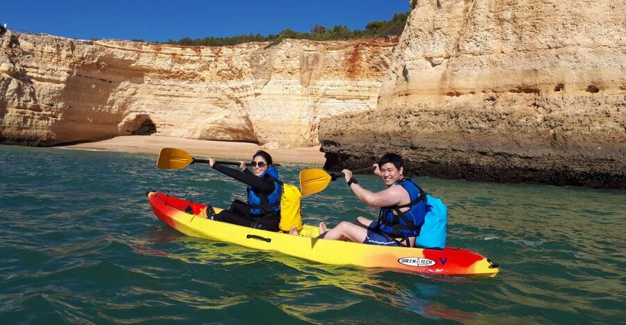 From Benagil: Benagil Caves Kayak Tour - On the Water in the Algarve: Rock Formations, Birds, and Photo Windows
