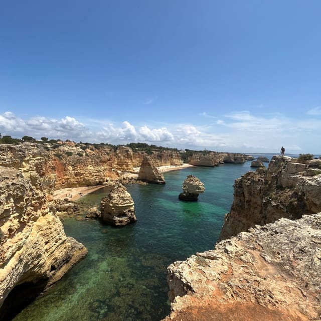 From Faro: Benagil, Algar Seco, 7 Hanging Valleys, & Marinha - Praia da Marinha: The Beach Finale for Swimming and Relaxing