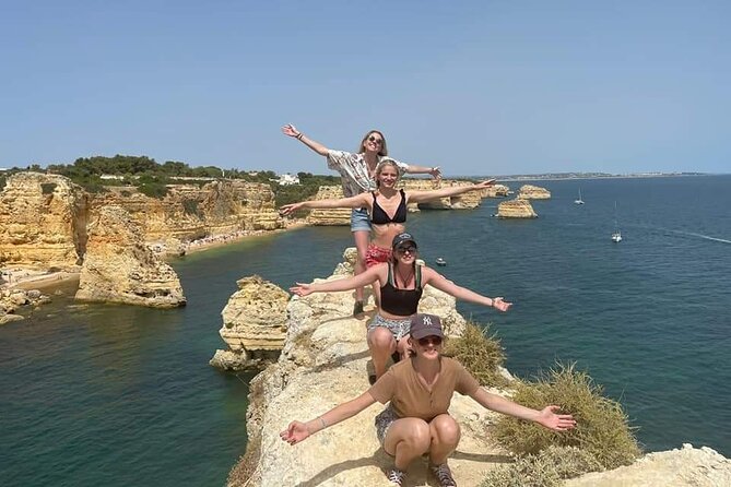 From Faro: Benagil Hiking Cliffs and the 4 Treasure Experience - Capela da Nossa Senhora da Rocha and Praia Nova Beach Time