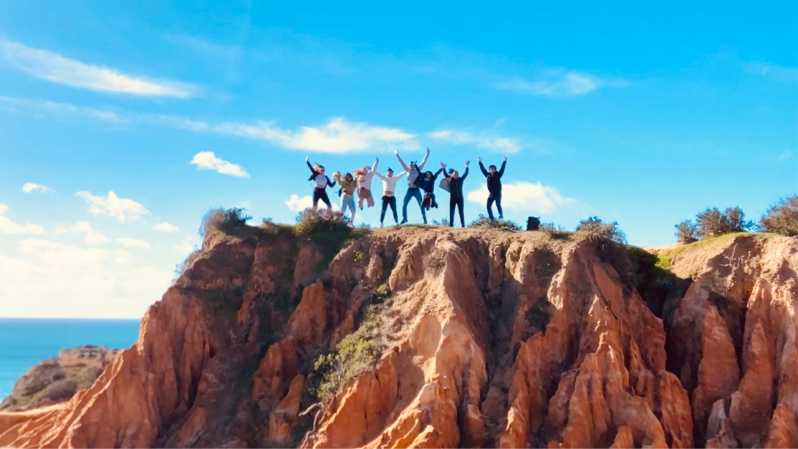From Faro: Benagil, Marinha, 7 Valleys, Algar Seco Adventure - Benagil: Viewpoints, a Quick Fishing Village Walk, and Then the Trail Prep