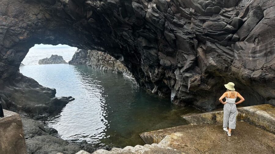 From Funchal:West Madeira Open-roof 4x4 Day Tour with Pickup - Ponta do Sol: a final set of coastal views before heading back