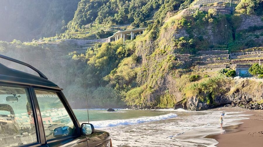 From Funchal:West Madeira Open-roof 4x4 Day Tour with Pickup - Ribeira da Janela: short stop, big ocean energy