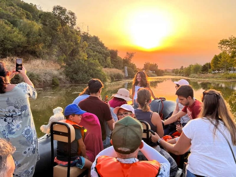From Lagoa: Visit Silves Town by Boat with Hop Off & Hop On - Safety briefing first, then an hour of guided Arade river cruising