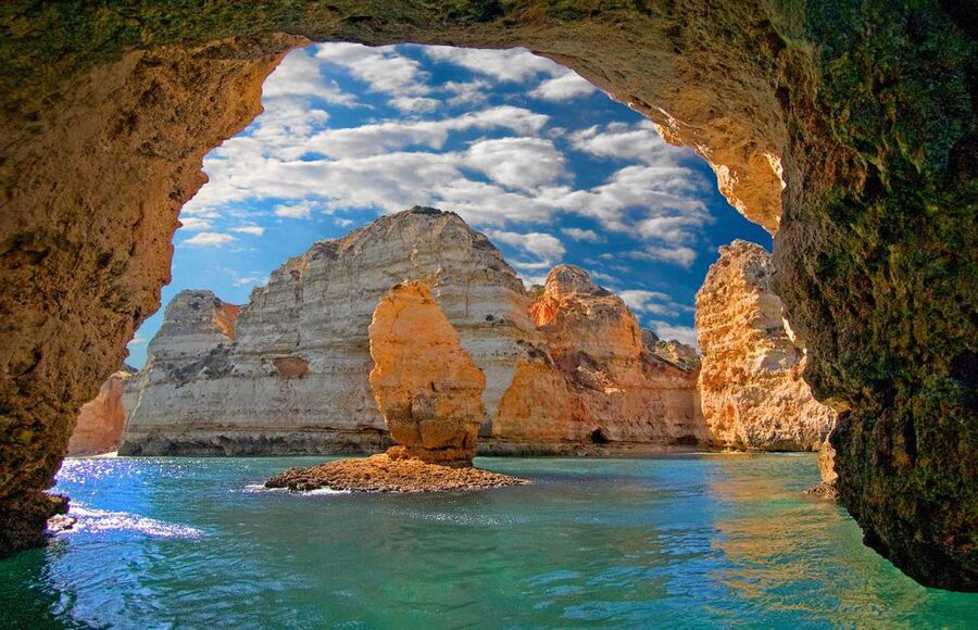 From Lagos: Cruise to the Caves of Ponta da Piedade - The First Stretch Out of Lagos: City Views and Coastal Drama