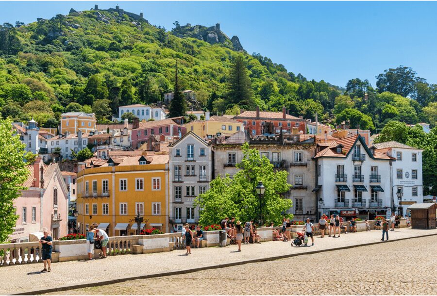 From Lisbon: Sintra, Pena Palace, Regaleira, Cabo da Roca, and Cascais - Guincho Beach, wild coast energy, short time and big winds