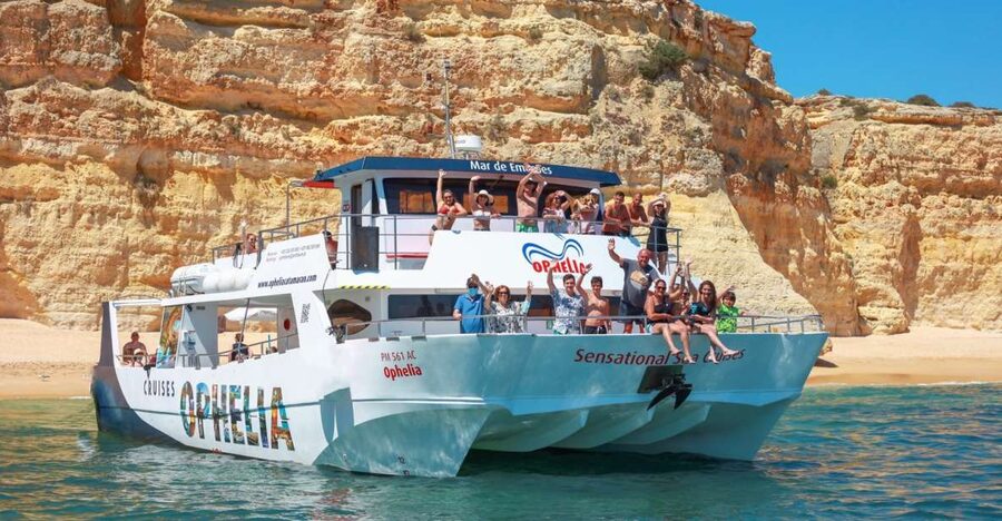 From Portimão: Catamaran Cruise to Benagil Caves with BBQ - Cruising Past Ferragudo Before You Reach the Caves