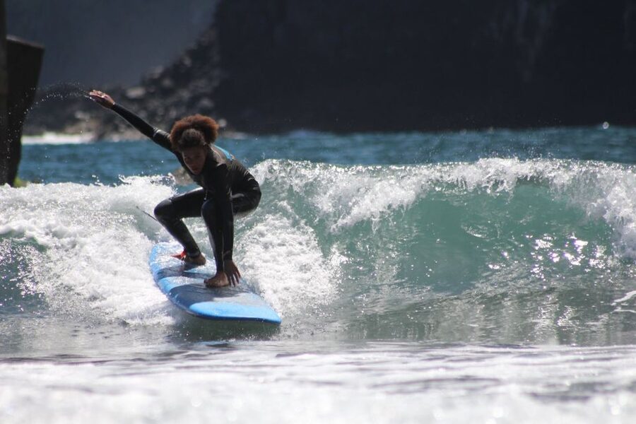 Funchal: Madeira Island Group Surf Lesson - On the beach first: warm-up and technique demo that makes the water easier