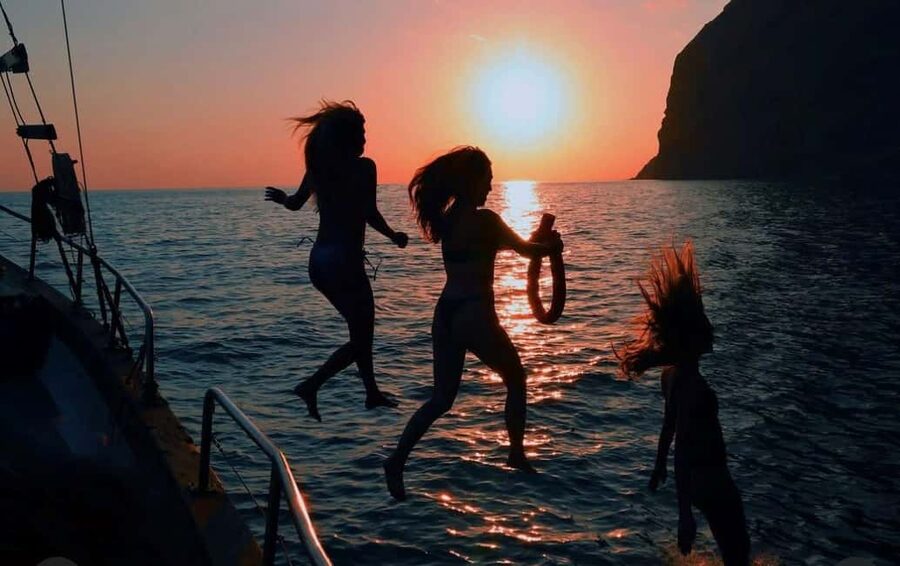 Funchal: Sunset Tour on Traditional Madeiran Boat w/ Drinks - Cabo Girão Cliffs: The Protected-Water Stop and the Swim Moment