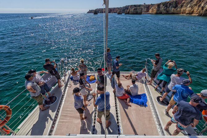 Lagos Half-Day Catamaran Cruise with Lunch - Camilo Beach Views and Sandstone Rock Formations