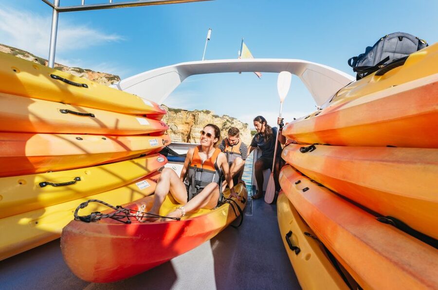 Lagos: Kayak Experience - Kayaking through sea caves and rock arches, and how conditions change the plan