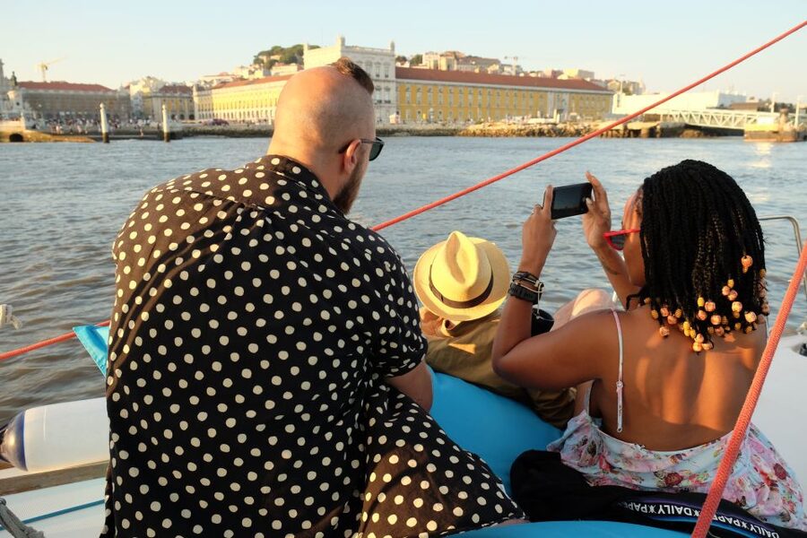 Lisbon: City Skyline Sailboat Cruise with Drink and Snacks - Cristo Rei and the Bridge Corridor, Where the River Feels Cinematic