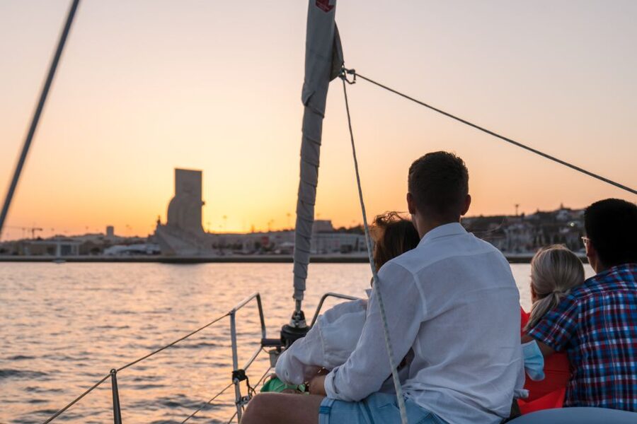 Lisbon: Daytime/Sunset/Night City Sailboat Tour with Drink - Time Out Market, Bairro Alto, and Chiado: seeing Lisbon’s center from the edge