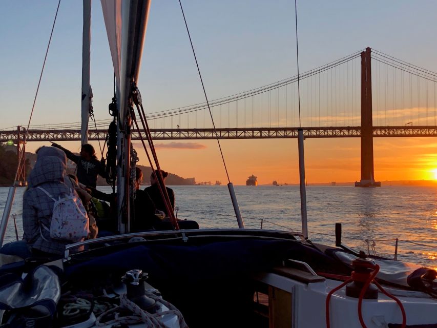 Lisbon: Enjoy a Sunset or Night Tagus River Sailboat Cruise - The South Bank View: Old Forts, Prisons, and the 25 April Bridge