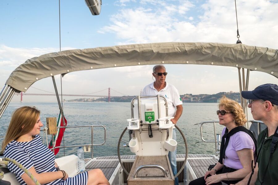 Lisbon: Private Sunset Cruise on the Tagus River with Drink - Mar da Palha on starboard: a small detail with big wow energy