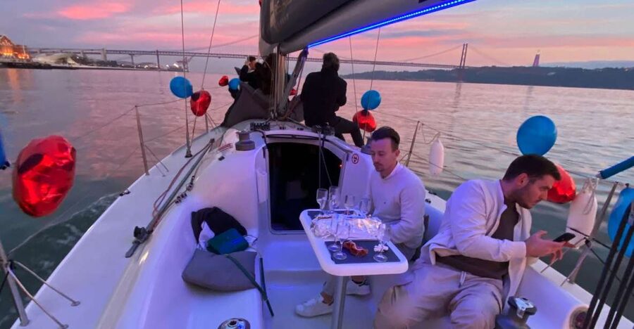 Lisbon: Sailboat Tour w/ Local Guide and Open Bar Green Wine - A small-group sail on the Tagus, with Vinho Verde and real local stories