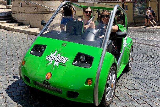 Lisbon Self-Drive Sightseeing Tour in an Electric Car - What the Spinach electric car is like on Lisbon streets