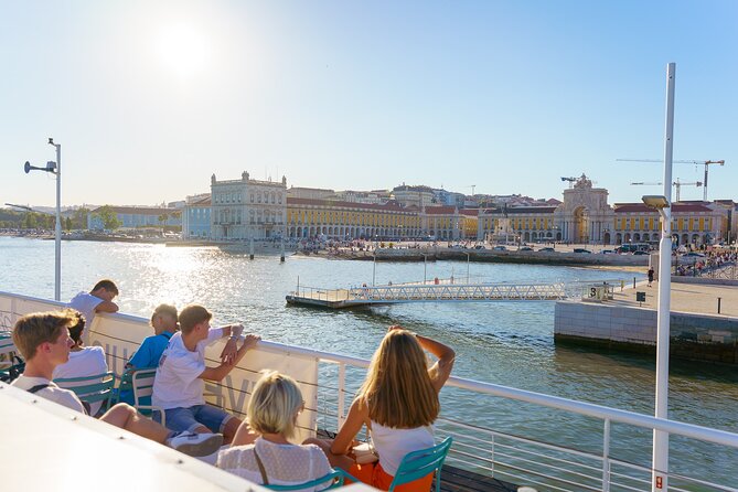Lisbon Sunset Cruise with Wine and Snacks - Stop one: the famous bridge photo moment