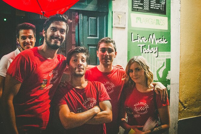 Lisbon Wild Pub Crawl - Guides are the product here: Tiago, Manu, Leticia, and the social engine
