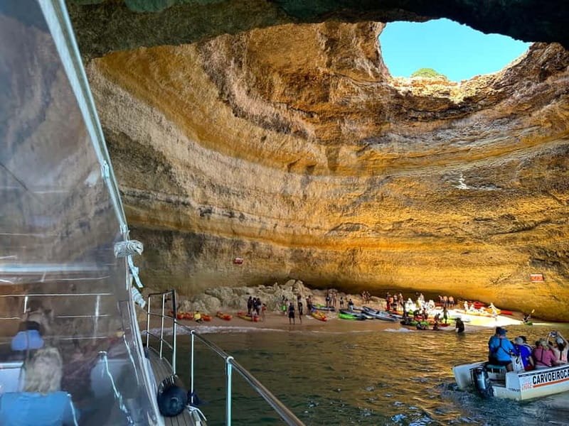 Portimão: Benagil Caves & Golden Coast Eco Catamaran Tour - Benagil Sea Cave time: guided, up-close, and not only about the famous spot