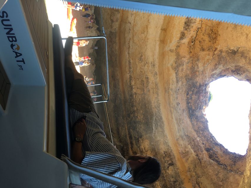 Portimão: Benagil Caves & Golden Coast Eco Catamaran Tour - Optional swim stop in summer, and the sunset tradeoff