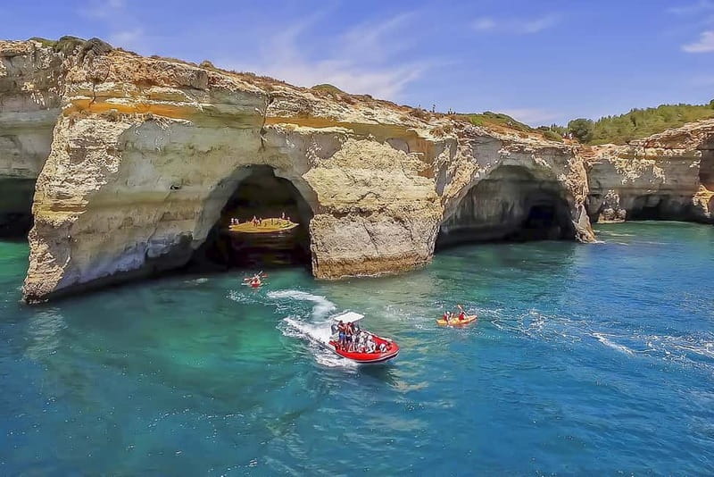 Portimão: Benagil Caves Speed Boat Tour with Sunset Option - Carvoeiro and Algar Seco: the scenic build-up that makes Benagil hit harder