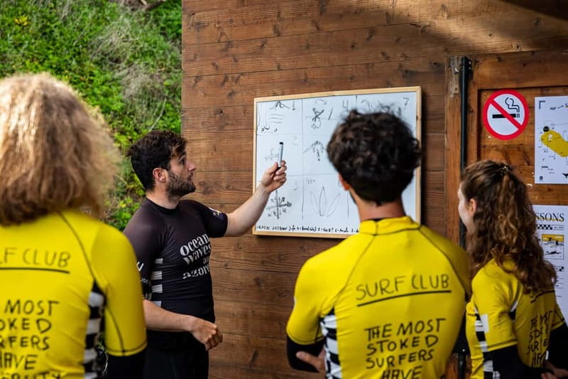 Ribeira Grande, Azores: Group Surf Lessons - The 2-Hour Class Flow, From Warm-Up to Whitewater Take-Off