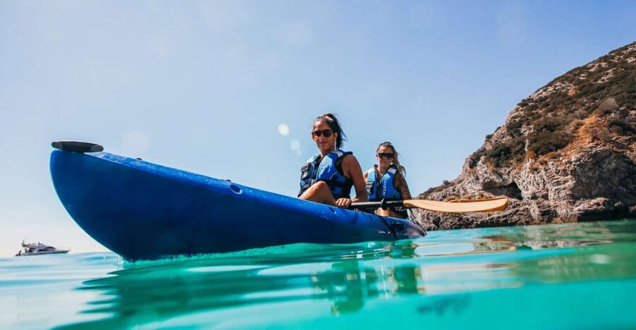 Sesimbra: Arrabida Natural Park & Caves Guided Kayaking Tour - Meeting Point in Sesimbra: Find the Blue Kayaks
