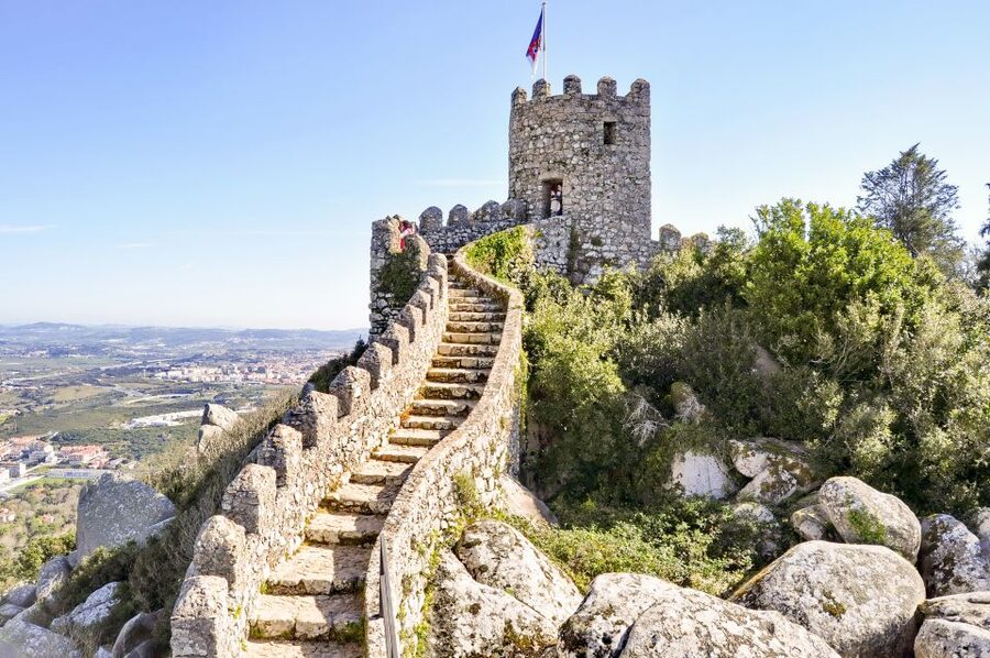 Sintra: Castle of the Moors Skip-the-Line Ticket - Using the Zoomguide audio app on the walls