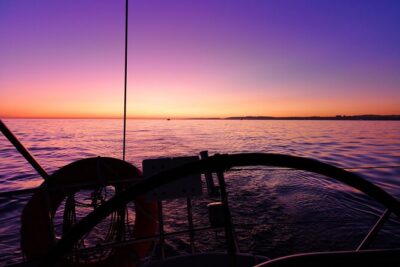 Sunset on a Luxury Sailing Yacht from Vilamoura (Max 12 Guests)
