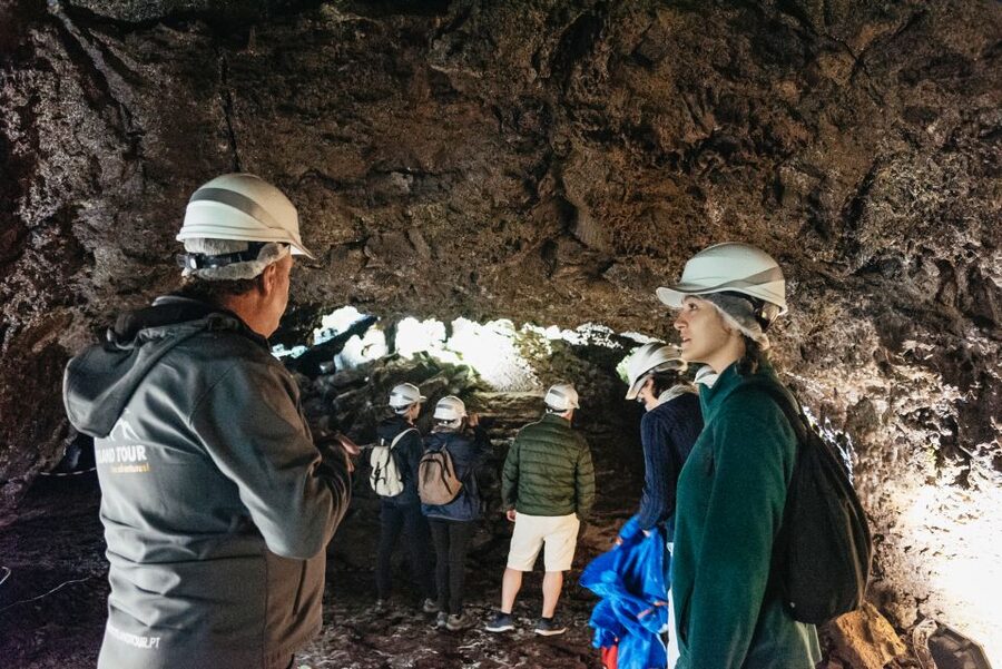 Terceira: Algar do Carvão Lava Caves Tour - Guilherme Moniz caldera: the setting that makes the caves make sense