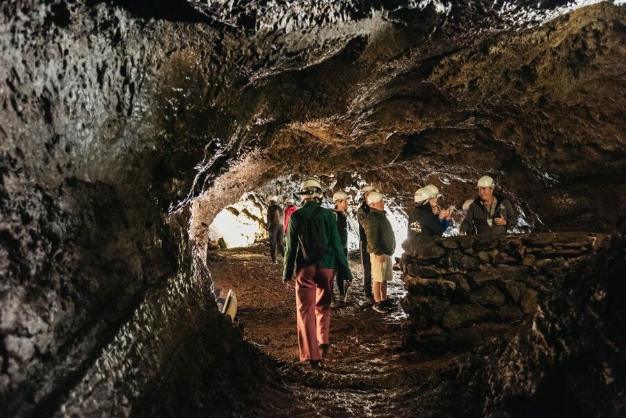 Terceira: Algar do Carvão Lava Caves Tour - Inside the caldera walk: steps, moisture, and staying comfortable
